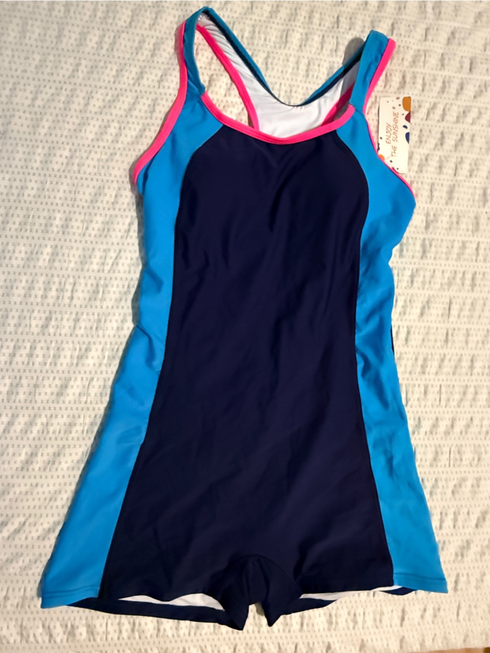 Grandeverest Navy, Aqua & Pink One-Piece Swimsuit